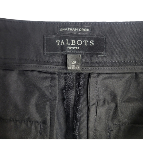 Talbots Chatham Black Crop Pants Sz 2P - Picture 3 of 6